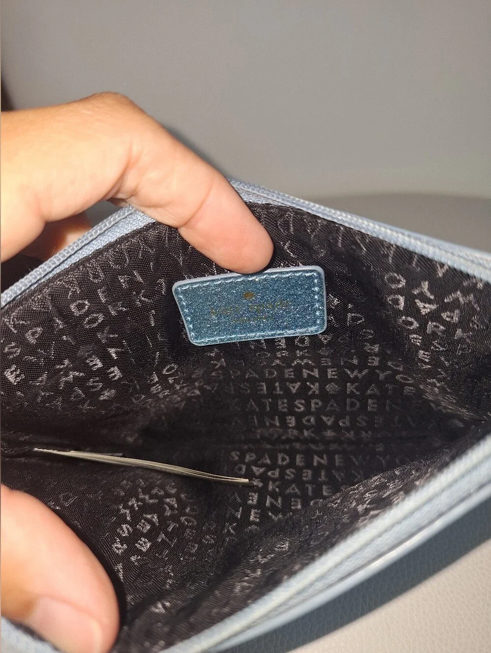 Kate Spade Teal Blue Glitter Wrislet EUC